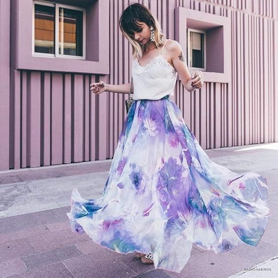 Floral Print Maxi Skirt image 1